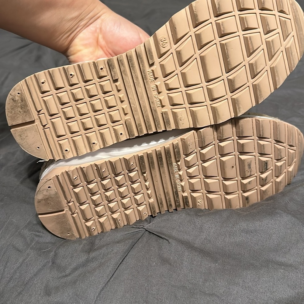 Free People Cream and Tan Espadrille Platform Sneaker - Picture 9 of 12